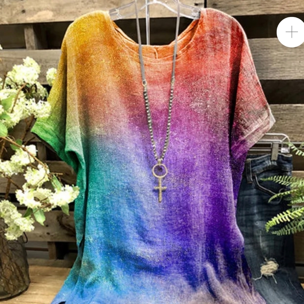 Multicolor round neck shirt
